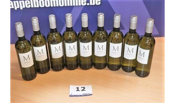 9 flessen à 75cl witte wijn M de MARTET, Bordeaux Blanc, 2019